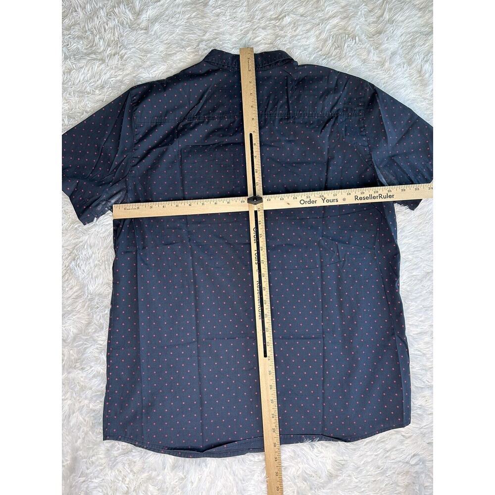 Active Ride‎ Shop Button Down Shirt Size Large Men's Short Sleeve Blue Polka Dot - Picture 8 of 8